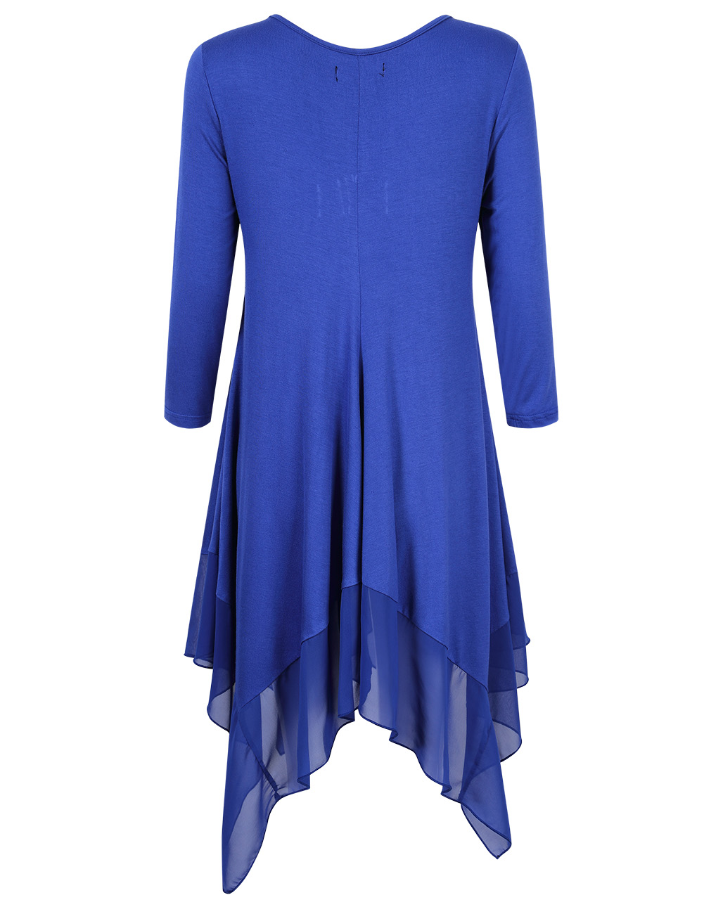 AMZ PLUS L-4XL Women's Irregular Hem Long Sleeve Loose Shirt Dress ...