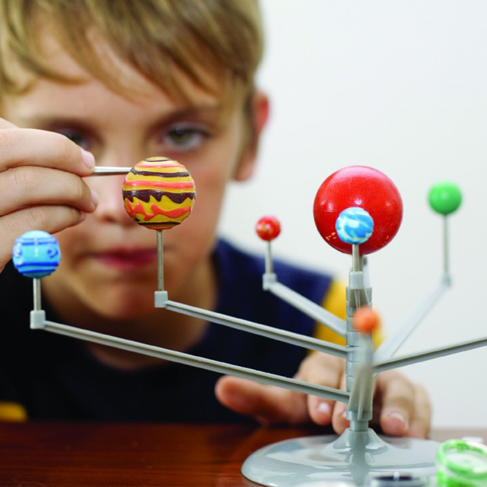 Kids Educational Toys 3D Science Solar System 9 Planets plastic Assembling Model